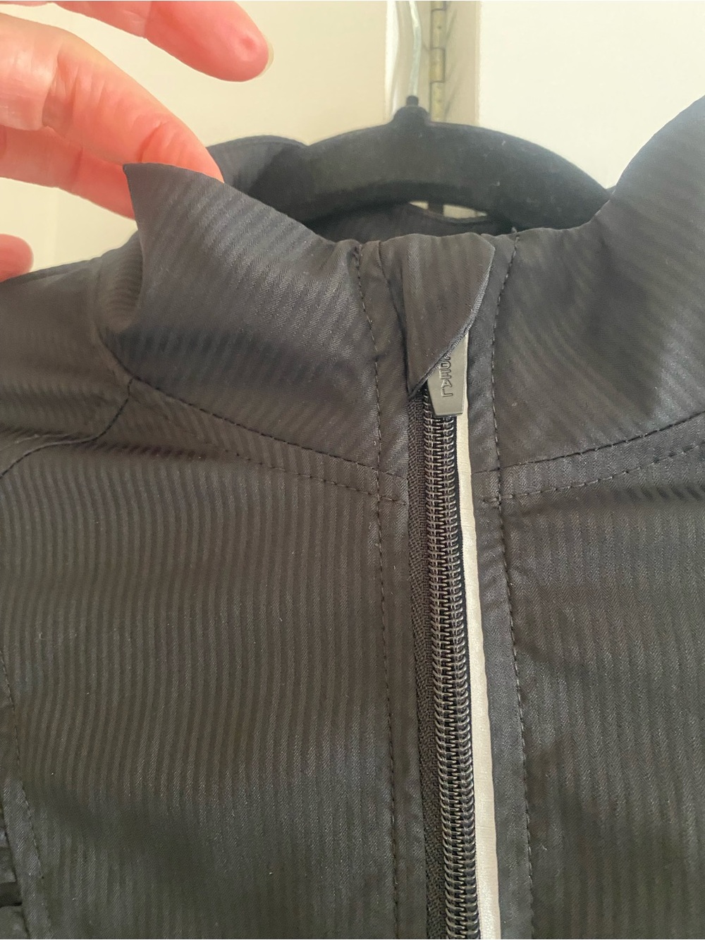 Balance Collection Black Zip-Front Ruffle-Trim Utility Jacket - Picture 3 of 11
